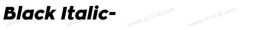 Black Italic字体转换 Black Italic字体转换